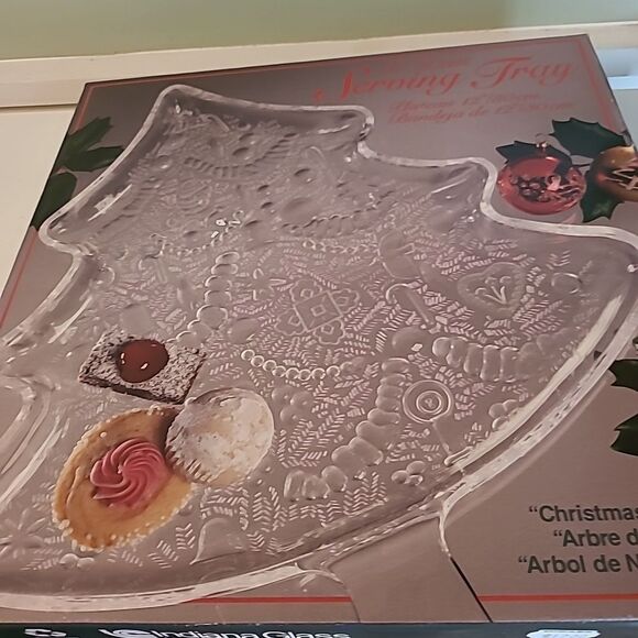 Indiana Glass Christmas Serving Tray #2 - Picture 7 of 9